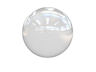 crystal ball on white background