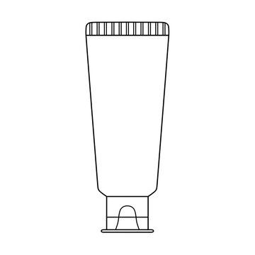 recommend clip art: 歯磨き粉などのチューブの線画