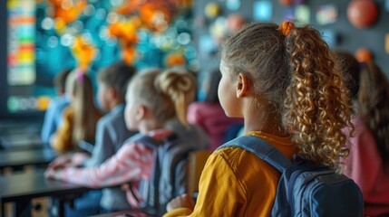 Obraz premium Focused Students in Classroom