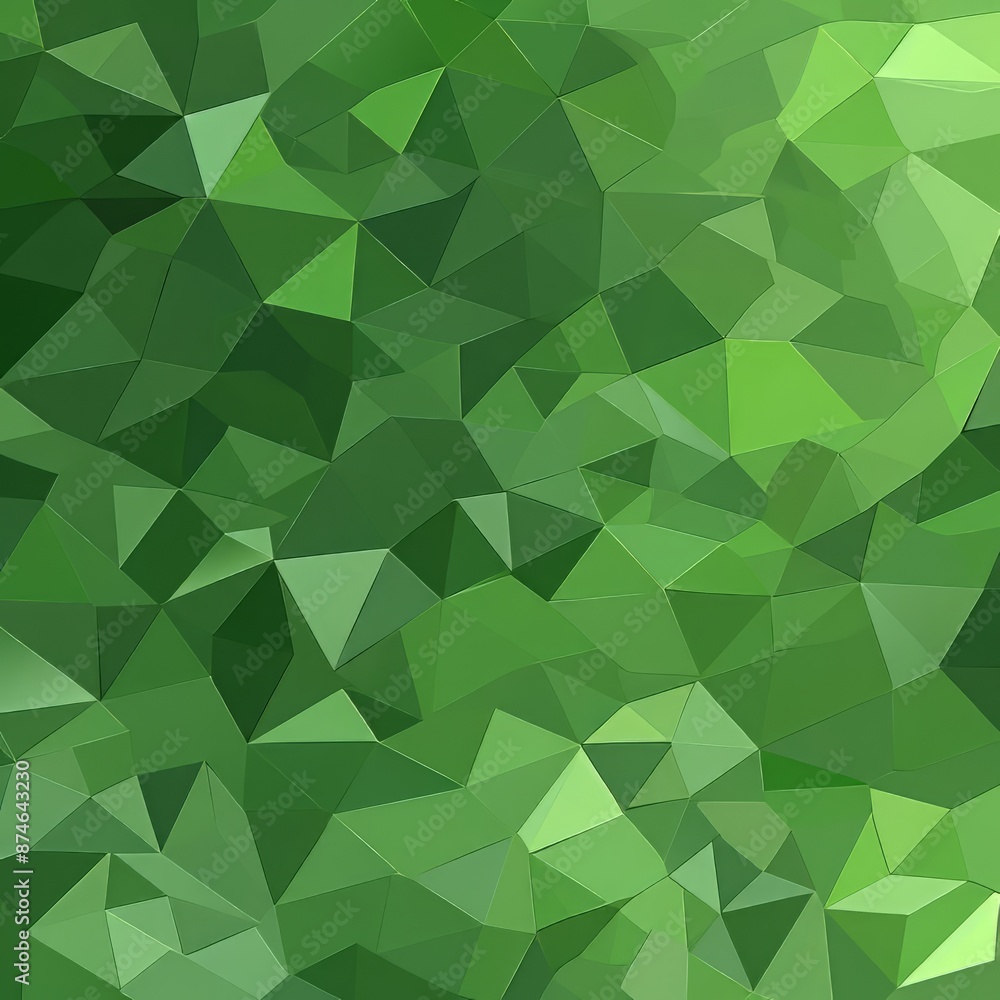 Poster green geometric polygon abstract background with a smooth gradient