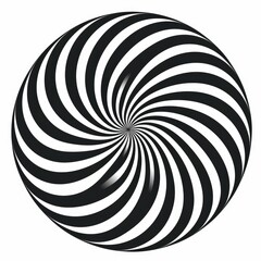 Black and White Swirling Sphere