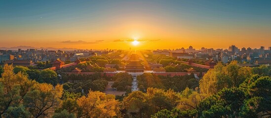 Sunset over Beijing's Forbidden City