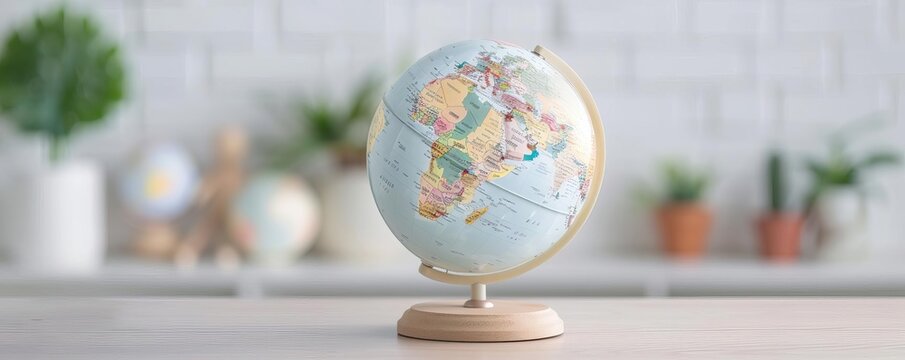 Teacher using interactive globe to teach geography, global education, engaging tools