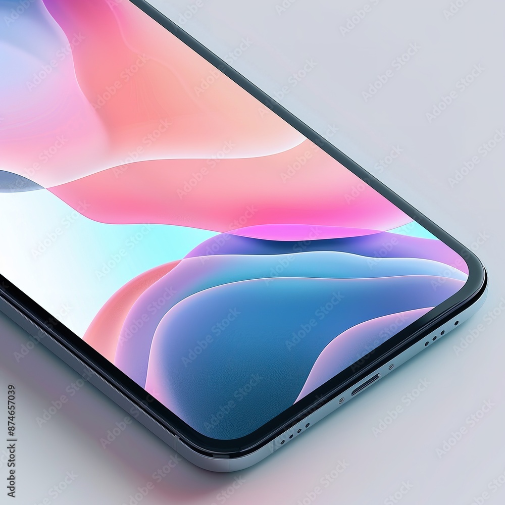 Aufkleber design an abstract background for the iphone's home screen, featuring soft gradients and transitions