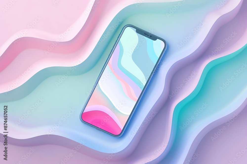 Aufkleber design an abstract background for the iphone's home screen, featuring soft gradients and gentle tran