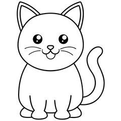 cat head icon vector art illustration
