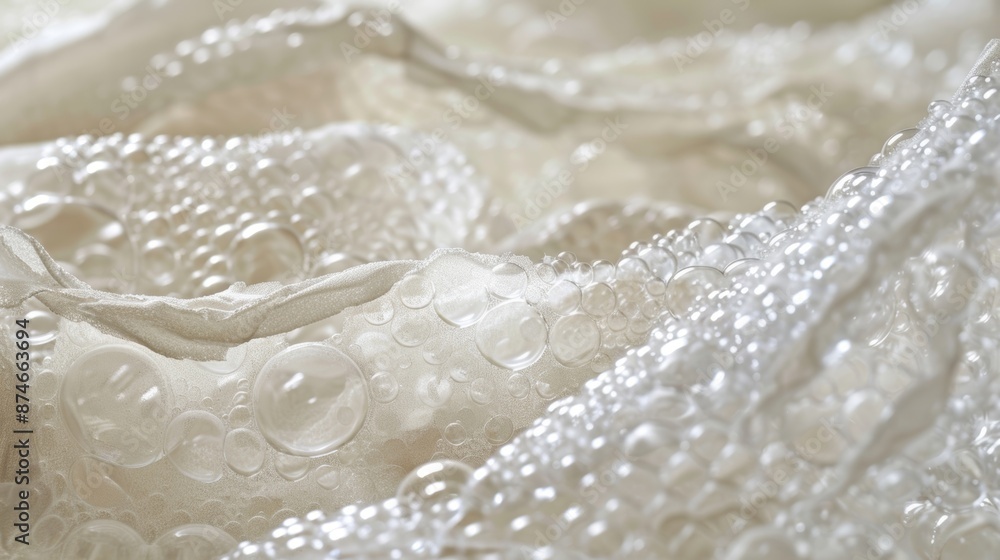 Poster a sophisticated and elegant piece where bubble wrap is intricately arranged to resemble the texture 