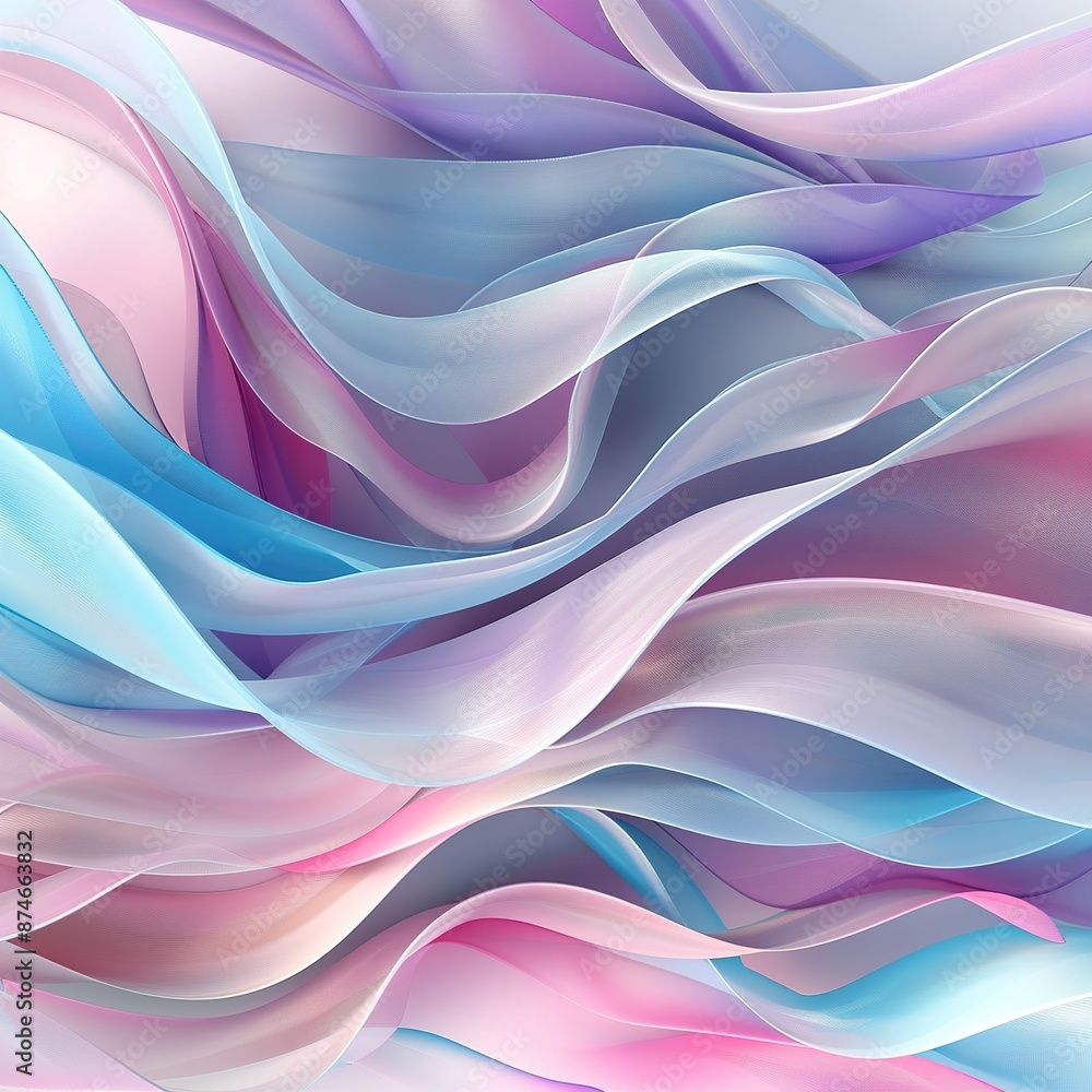 Aufkleber abstract background with waves of varying colors and shapes. abstract rendering, soft lighting, with