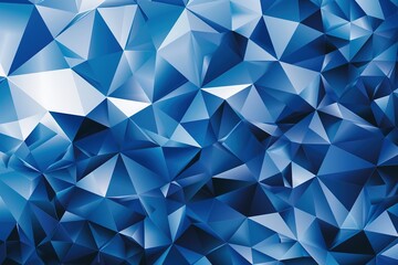 Fototapeta premium A blue and white abstract design with a blue background and white triangles