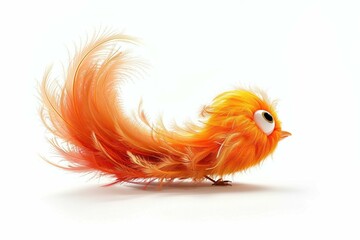 Obraz premium Feather shaped, funny character