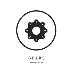 Logo vector design for business. Gears logos.