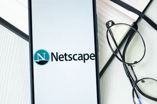 New York, USA - 30 June 2024: Netscape Logo or Icon on Phone Screen