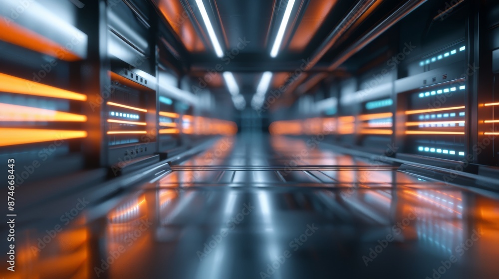 Poster abstract 3d digital data wave on a fresh background