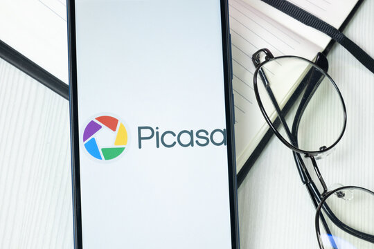 New York, USA - 30 June 2024: Picasa Logo or Icon on Phone Screen