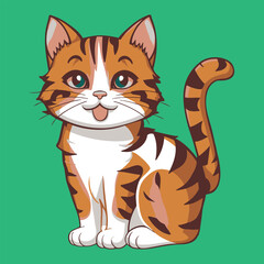 cat  color illustration image art