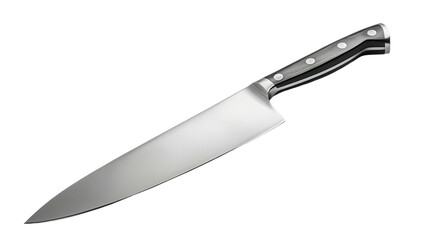 Sleek Stainless Steel Chef Knife with Black Handle