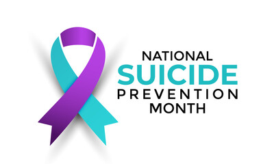 Vector illustration on the theme of National suicide prevention month in September. Banner, Holiday, poster, card and flyer and background design.