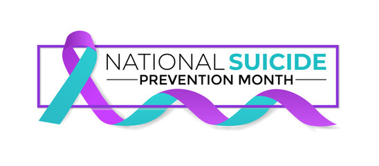 Vector illustration on the theme of National suicide prevention month in September. Banner, Holiday, poster, card and flyer and background design.