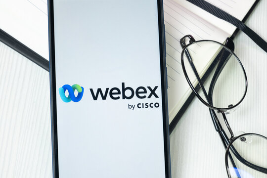 New York, USA - 30 June 2024: Webex Logo or Icon on Phone Screen