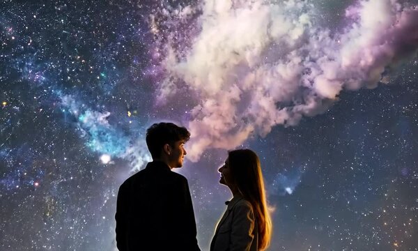 Dazzling Night Sky Scene