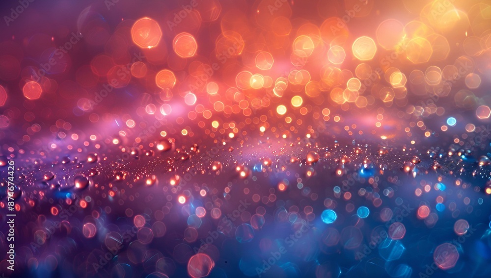 Poster colorful lights create abstract bokeh background, perfect for adding a touch of magic to your design