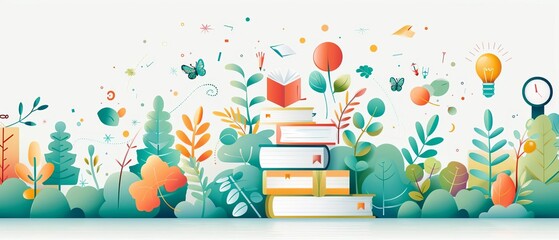 Student coaching, educational selection guidance, flat design illustration