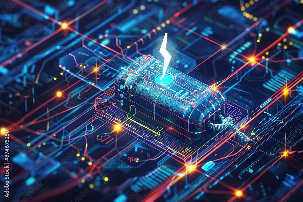 Poster technology computing network digital background abstract concept communication hardware circuit tech