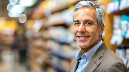 Fototapeta premium pharmaceutical sales manager in a pharmacy store 