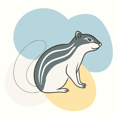 Palm Squirrel vector illustration and svg