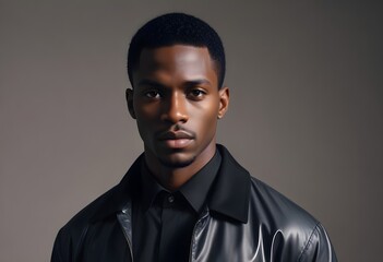 Obraz premium Black man in suit on clean background
