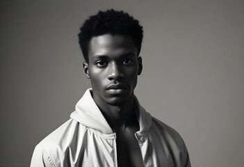Obraz premium Black man in suit on clean background