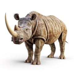 Fototapeta premium rhinoceros isolated on white