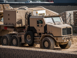 Abu Dhabi, UAE - Feb.19.2013: Jobaria Defense Systems Multiple Cradle Launcher