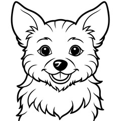 A cartoon of a dog vector art illustration