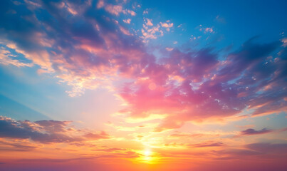 the vast sky and beautiful atmosphere