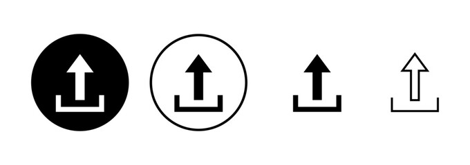 Upload icon vector isolated on white background. Upload sign icon. Upload button. Load symbol.