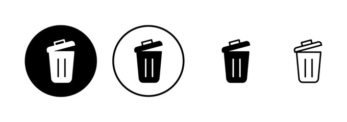 Trash icon vector isolated on white background. trash can icon. Delete icon vector
