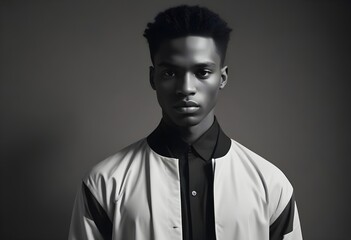 Obraz premium Black man in suit on clean background
