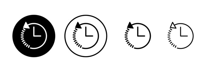 History icon vector isolated on white background. History vector icon