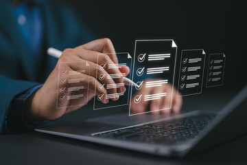 Customer satisfaction rating Service quality surveys leading to business reputation ratings, smiley...