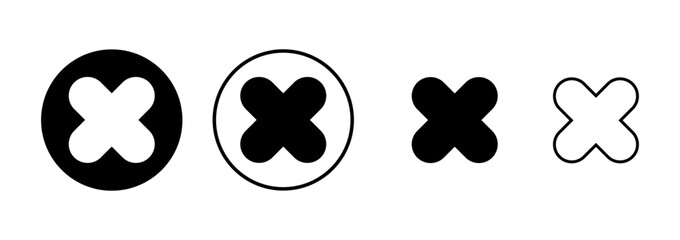 Close icon vector isolated on white background. Delete icon. remove, cancel, exit symbol