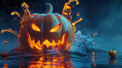 Superb Decorative pumpkin with painted face