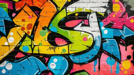 A bold graffiti background with vivid colors and urban art, ideal for edgy and contemporary designs.