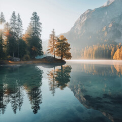 lake in the mountains