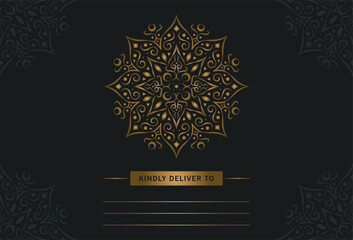 luxury gold mandala invitation card template