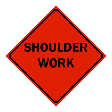 Construction Signs - shoulder work sign