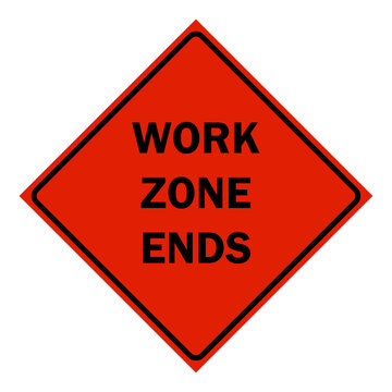 Construction Signs - work zone end sign