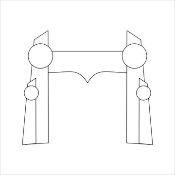 recommend clip art: Linear indonesian independence day icon vector illustration