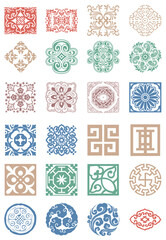 Chinese style pane pattern pattern