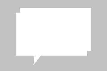 White painted simple speech bubble
